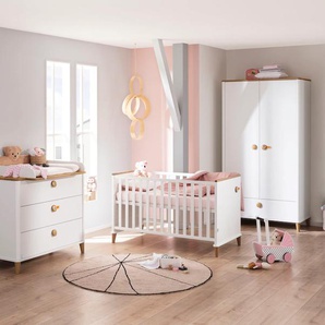Babymöbel-Set STEIFF BY PAIDI Lotte & Fynn Schlafzimmermöbel-Sets weiß (weiß, eiche massiv) Baby Baby-Bettsets