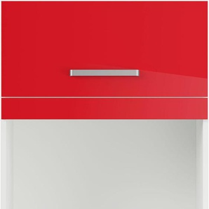 Backofen/Kühlumbauschrank IMPULS KÜCHEN Turin, Breite/Höhe: 60/190,7 cm Schränke Gr. B/H/T: 60 cm x 190,7 cm x 57,9 cm, links, 1 St., rot (rot hochglanz) Backofenumbauschrank Umbauschrank Kühlschrankumbauschrank Kühlschrankumbauschränke vormontiert, mit