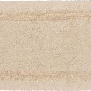 Badematte KLEINE WOLKE Arizona Gr. 5, beige (natur), H:16mm, Baumwolle, Badematten, Badteppich, Uni Farben, mit Bordüre