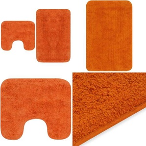 Badematten-Set 2-tlg. Stoff Orange - Badematte - Badematten - Home & Living