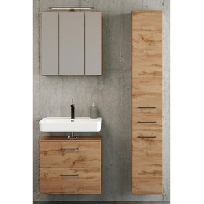 Badezimmerset IX 3-teilig 90 x 200 x 35cm Braun