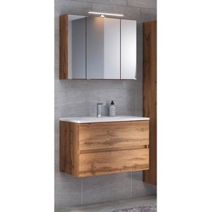 Badezimmerset Tira 2-teilig 80cm Braun