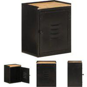 Badschrank 40x30x50 cm Eisen und Massivholz Mango - Badezimmermöbel-Sets - Braun - The Living Store