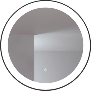 Badspiegel Libra Rund, Badzimmerspiegel mit LED Beleuchtung (1-St), Touchpanel für Lichtsteuerung, Dimmbar Spiegel, Dänisches Design