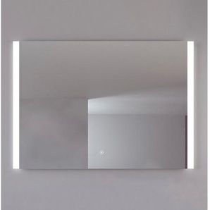 Badspiegel Vega Quadratisch, Badzimmerspiegel mit LED Beleuchtung, Lichtspiegel (1-St), Touchpanel für Lichtsteuerung, Dimmbar Spiegel, Dänisches Design