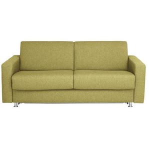 Bali Schlafsofa Messina, Grün, Textil, Uni, 3-Sitzer, 195x84x100 cm, Typenauswahl, Fußauswahl, Lederauswahl, Stoffauswahl, Liegefunktion, Armteilvarianten, Rücken echt, Kinder- & Jugendzimmer, Jugendmöbel, Jugendsofas