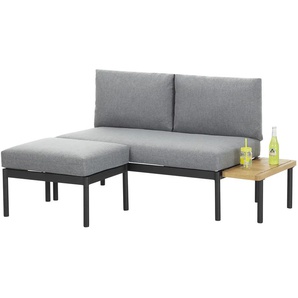 Balkon-Loungeset 3-teilig Melrose ¦ grau