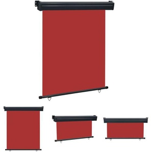 Balkon-Seitenmarkise 140 × 250 cm Rot - Sonnenschirme & Sonnenschutze - Rot - The Living Store