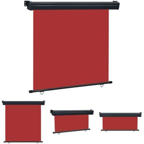 Balkon-Seitenmarkise 160 × 250 cm Rot - Sonnenschirme & Sonnenschutze - Rot - The Living Store