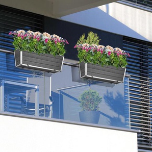 Balkonkasten aus WPC - anthrazit -