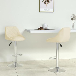 Barhocker 2 Stk. Kunstleder | Anzahl im Paket: 2 | Farbe: Creme