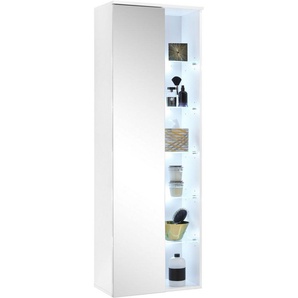 BASIC by Balculina Hochschrank Best80 Hochschrank, Badezimmerschrank BxHxT 55x160x30 cm (1-St) Breite 55 cm, LED-Beleuchtung, Softclose