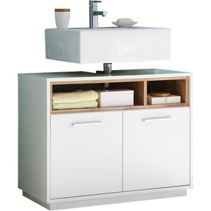 BASIC by Balculina Waschbeckenunterschrank Mila, Badezimmerschrank BxHxT 80x63x40 cm (1-St) Breite 80cm, Tür L/R monierbar, FSC-Mix 70%