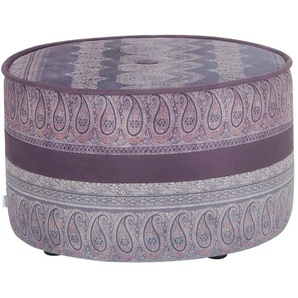 bassetti by SCHRÖNO Pouf aus Velours Tino ¦ lila/violett ¦ Maße (cm): H: 39  Ø: 63