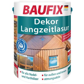 BAUFIX BAUFIX Dekor-Langzeitlasur, seidenglänzend, 5 Liter Holzlasur