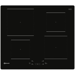 Bauknecht Induktionskochfeld, Schwarz, Metall, Glas, 60x5x52 cm, Kindersicherung, Restwärmeanzeige je Kochzone, Topferkennung, Edelstahlrahmen, Küchen, Küchenelektrogeräte, Kochfelder, Induktionskochfelder