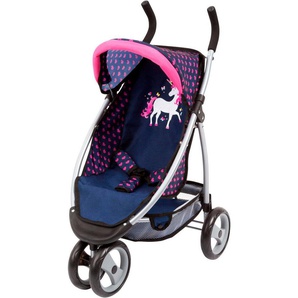 Bayer Puppenbuggy Sport Jogger blau/pink