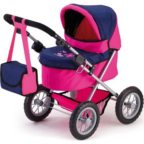 Bayer Puppenwagen Trendy, pink/blau, inkl. Wickeltasche