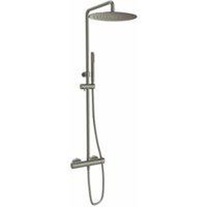 Bäder Boutique - bb loop k Rain Duschsystem mit Thermostat 30 cm, Nickel gebürstet