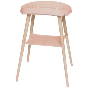 Bebe Jou Badewannenständer Pale Pink, Altrosa, Holz, Buche, 60x83.4x49.8 cm, Made in EU, Baden & Wickeln, Babywannen