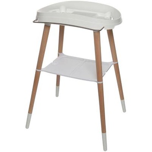 Bebe Jou Badewannenständer Sense, Weiß, Buche, Holz, Metall, Kunststoff, Buche, 60x83.4x49.8 cm, Made in EU, Baden & Wickeln, Babywannen