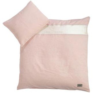 Bebes Collection Babybettwäsche Prinz & Prinzessin 2023, Rosa, Textil, 80x80 cm, Oeko-Tex® Standard 100, edel glänzend, Babyheimtextilien, Babybettausstattung, Babybettwäsche