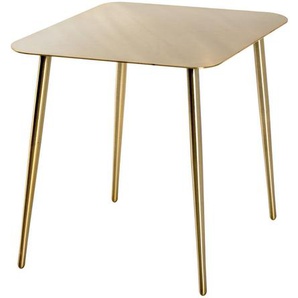 Xxxl Beistelltisch, Gold, Metall, rechteckig, Rundrohr, 44x45x55 cm, Wohnzimmer, Wohnzimmertische, Beistelltische, Beistelltische Metall