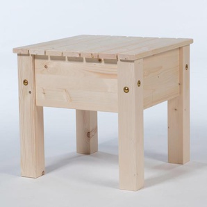 Beistelltisch Hocker Fichte Massivholz 50cm x 50cm 38