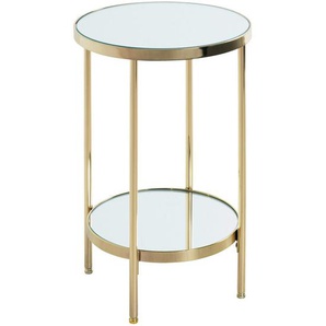 Xxxl Beistelltisch, Messing, Metall, Glas, rund, rund, 29x46x29 cm, Wohnzimmer, Wohnzimmertische, Beistelltische