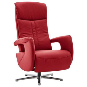 Beldomo Speed Relaxsessel, Rot, Leder, Echtleder, Rindleder, 71x110x83 cm, Goldenes M, Fußauswahl, Lederauswahl, Stoffauswahl, Relaxfunktion, Wohnzimmer, Sessel, Relaxsessel