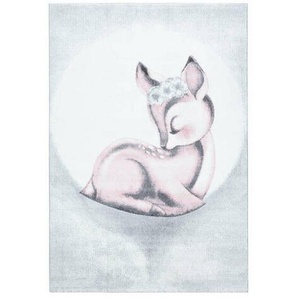 Bennjen Kinderteppich Bambi, Pink, Textil, Tier, rechteckig, 140x200 cm, Oeko-Tex® Standard 100, pflegeleicht, Teppiche & Böden, Teppiche, Kinderteppiche