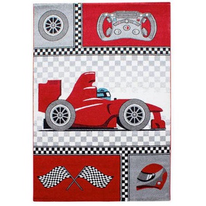 Bennjen Kinderteppich Kids, Rot, Textil, Auto, rechteckig, 200x290 cm, Oeko-Tex® Standard 100, pflegeleicht, Teppiche & Böden, Teppiche, Kinderteppiche