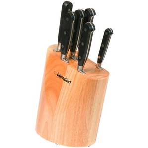 Berndorf Messerblock, Braun, Schwarz, Holz, Metall, 7-teilig, 21.3x36x11.5 cm, Kochen, Küchenmesser, Messersets