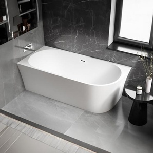 Bernstein - Freistehende Raumsparbadewanne nova corner Acryl Weiß - 170 x 78 cm - Einbau links - Weiß matt