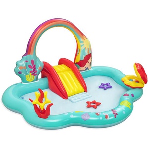 Bestway Planschbecken Wasserspielcenter Little Mermaid, 221x193x117 cm