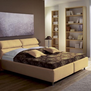 Bett Catania, braun, 160x200 cm, Bettrahmenhöhe 45  cm - mit Lattenrost, mit Matratze