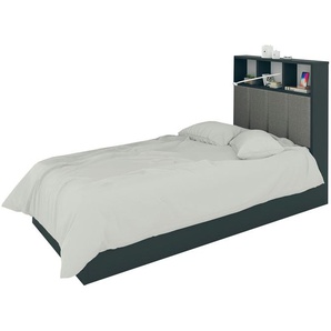 Bett - grau - Materialmix - 95,4 cm - 130 cm | Möbel Kraft