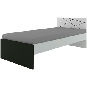 Bett X Dark - schwarz - Materialmix - 126,2 cm - 85 cm | Möbel Kraft