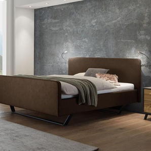 Bett Kismet, braun, 140x210 cm, Fußhöhe 25 cm