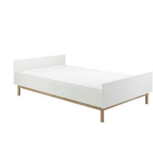 Bett Miloo - weiß - Materialmix - 126 cm - 62,7 cm | Möbel Kraft