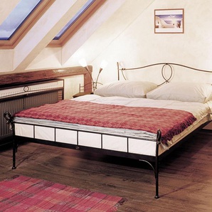 Bett Odria, anthrazit, 140x210 cm, mit Fußteil – Bettrahmenhöhe  43  cm