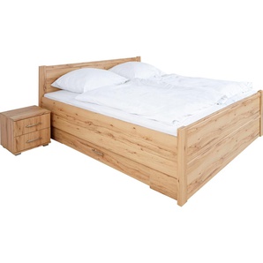 Bett PRIESS Husum Schlafzimmer Jugendzimmer Rahmenbett, beige (astkernbuchefarben), B:190cm H:85cm L:208cm, Betten, Bettgestell Jugendbett, mit Komforthöhe verschiedene Ausführungen hochwertige Premium Qualität