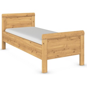 Bett RAUCH Evelyn, braun (asteiche), B:99cm H:94cm L:210cm, Betten, in Komforthöhe aus Holzwerkstoff in elegantem Stil MADE IN GERMANY