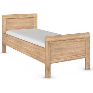 Bett RAUCH Evelyn, braun (eiche sonoma), B:99cm H:94cm L:210cm, Betten, in Komforthöhe aus Holzwerkstoff in elegantem Stil MADE IN GERMANY