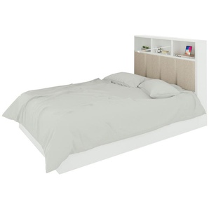 Bett - weiß - Materialmix - 125,4 cm - 130 cm | Möbel Kraft