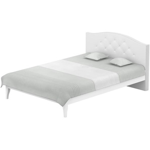 Bett - weiß - Materialmix - 140 cm - 212,7 cm - 213 cm | Möbel Kraft