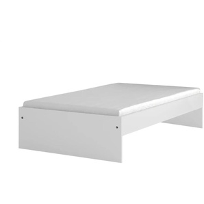 Bett X White - weiß - Materialmix - 125,4 cm - 43,7 cm | Möbel Kraft