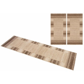 Bettumrandung Oriol my home, Höhe 13 mm, (3-tlg), mit Bordüre, Kurzflor, pflegeleicht, rechteckig, eleganter Teppich