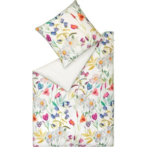 Bettwäsche Fiori, SCHÖNER WOHNEN-Kollektion, Satin, 2 teilig, aus nachhaltigerer Baumwolle