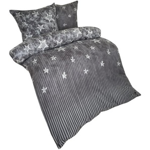 Bettwäsche-Set graue Sterne